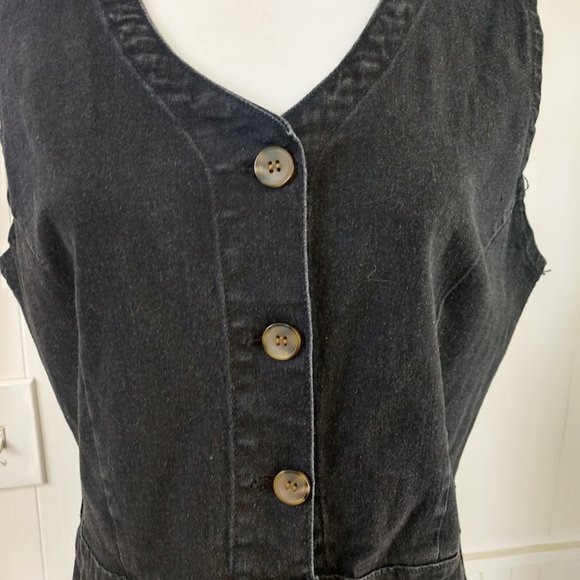Black Denim Button-Down Dress - Picture 8 of 12